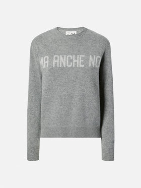 New Queen crewneck with Ma anche no jacquard