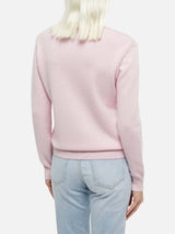 Maglione da donna rosa New Queen con stampa Adesso Giura