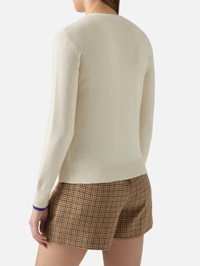 Girocollo New Queen bianco con decorazioni di strass Strass & Skipass