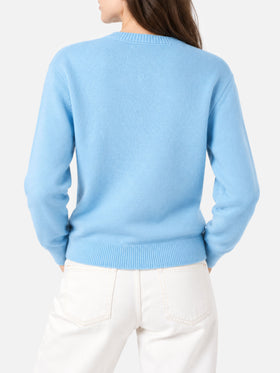 Nuevo jersey Queen azul claro con jacquard Compulsive Shopper 