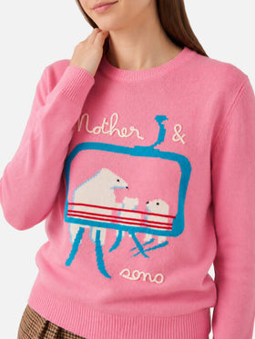 New Queen sweater with bears embroidery and Mother & sons lettering