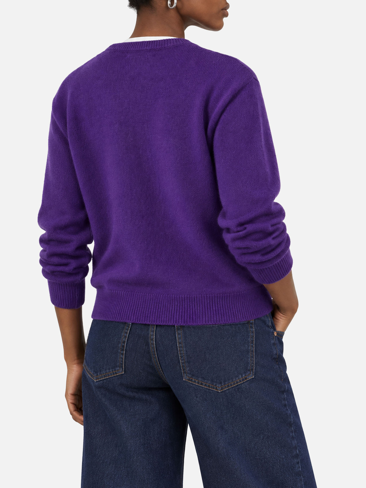 Purple New Queen Cropped-Pullover mit Logo 