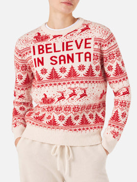 New Queen red and white Christmas jacquard sweater