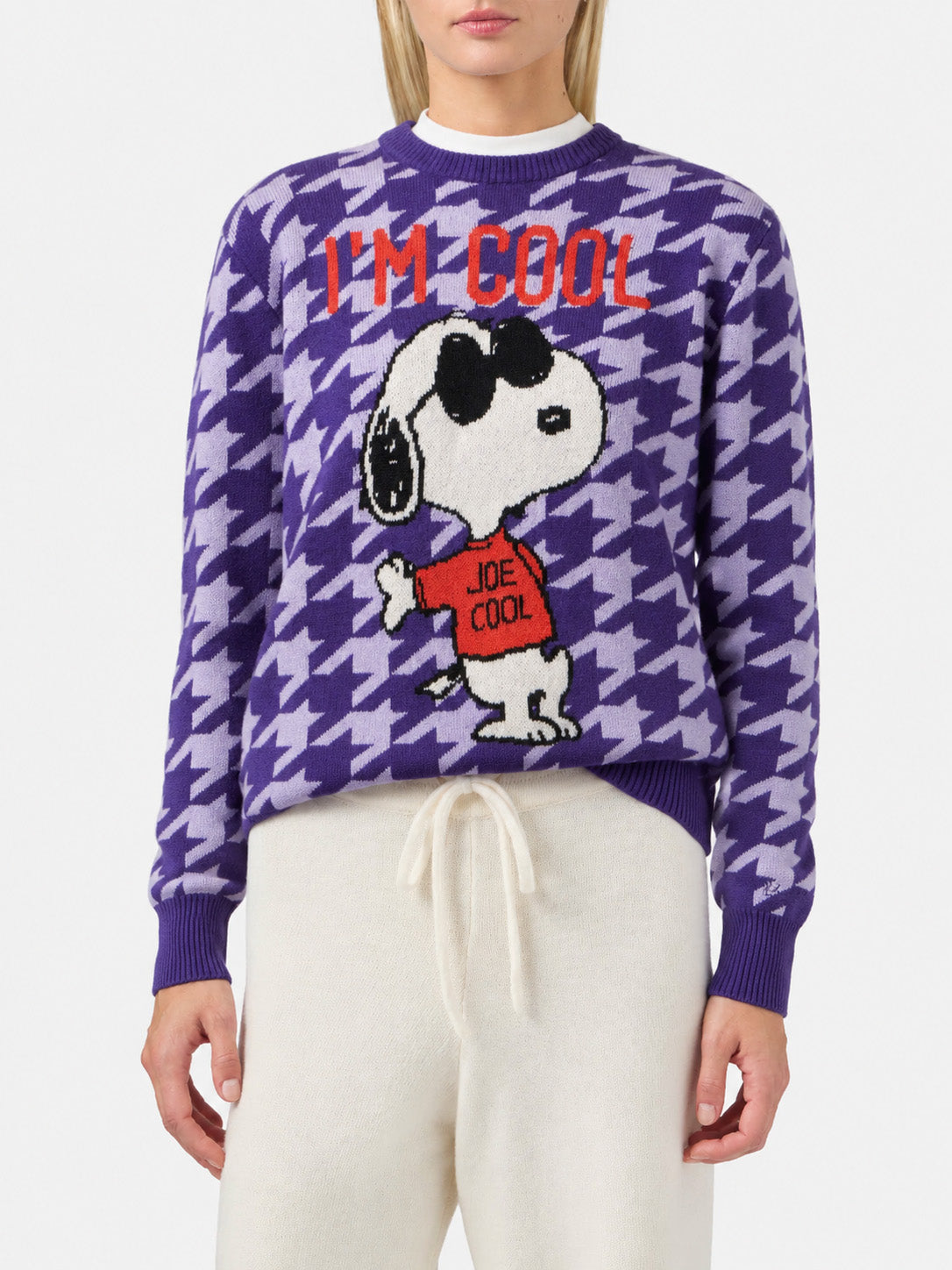 New Queen Pied de Poule Snoopy-Jacquard-Pullover | Special Edition 