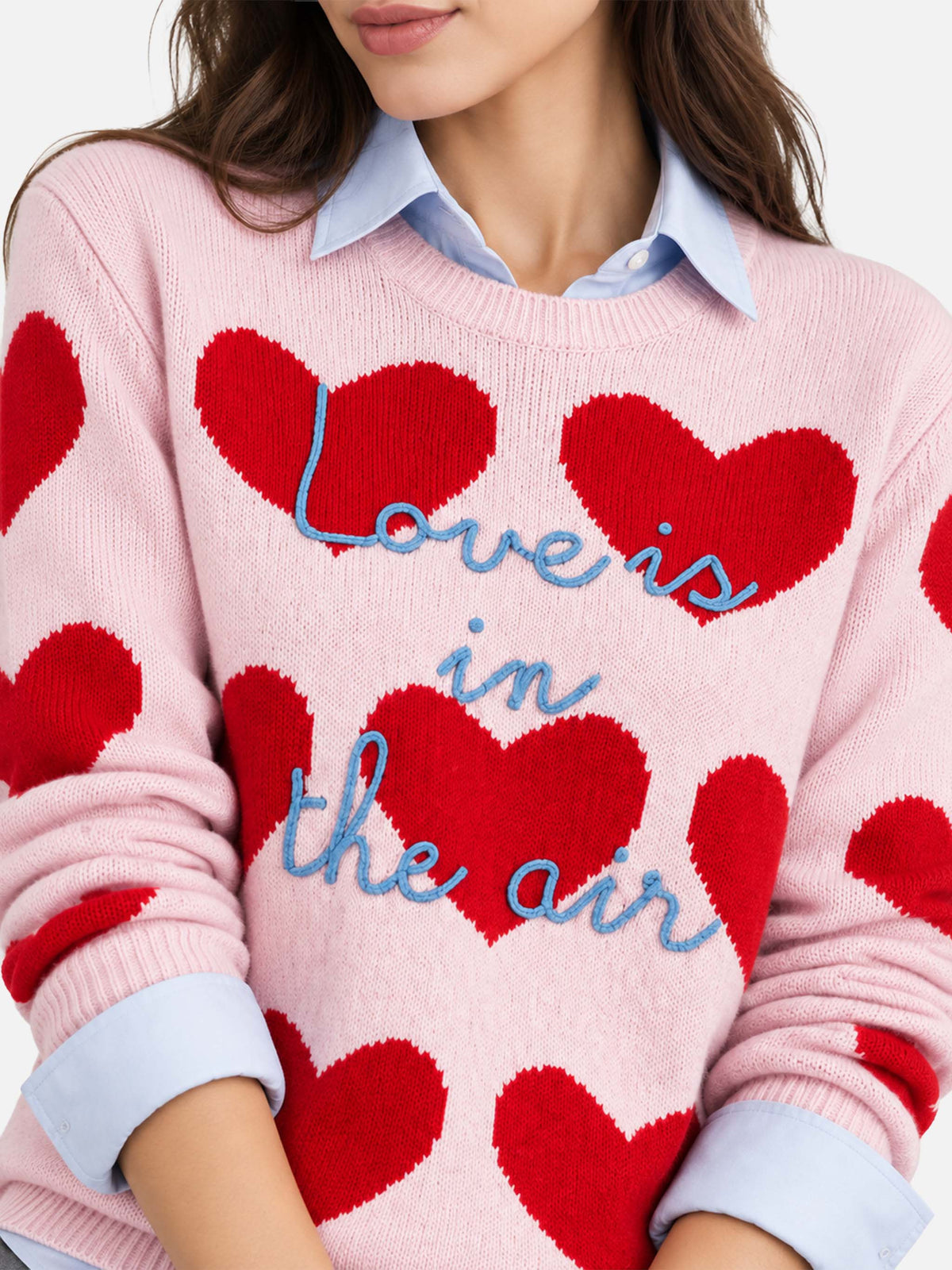 Nouveau pull Queen en jacquard cœur avec broderie 
