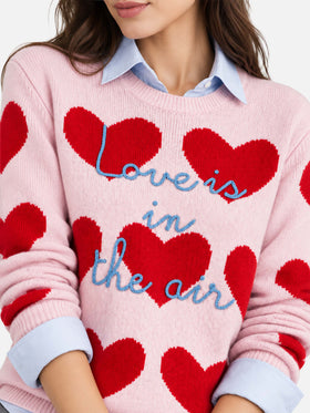 Nouveau pull Queen en jacquard cœur avec broderie 