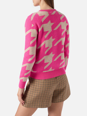 Maglione pied de poule New Queen con jacquard Snoopy | PEANUTS SPECIAL EDITION