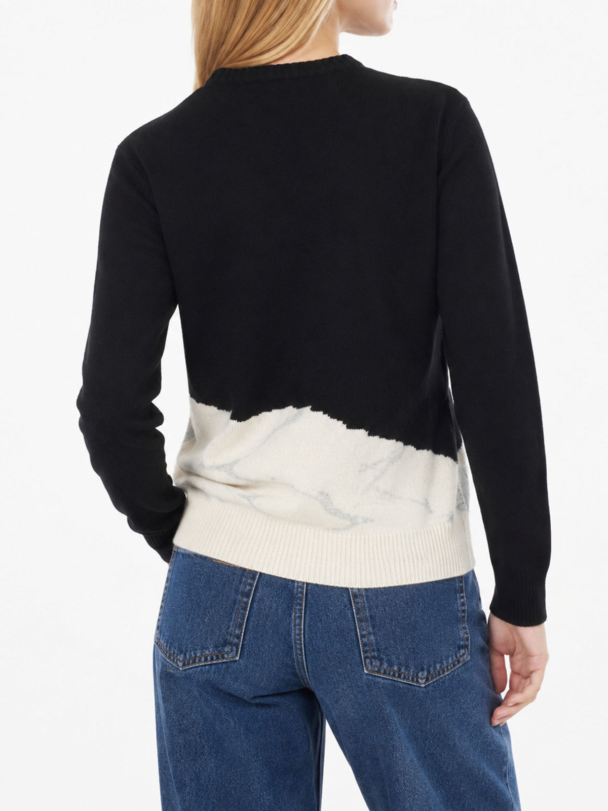 Schwarzer New Queen Pullover mit Lovovia-Stickerei 