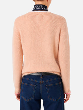 Maglione New Queen Soft beige con ricamo Out of office