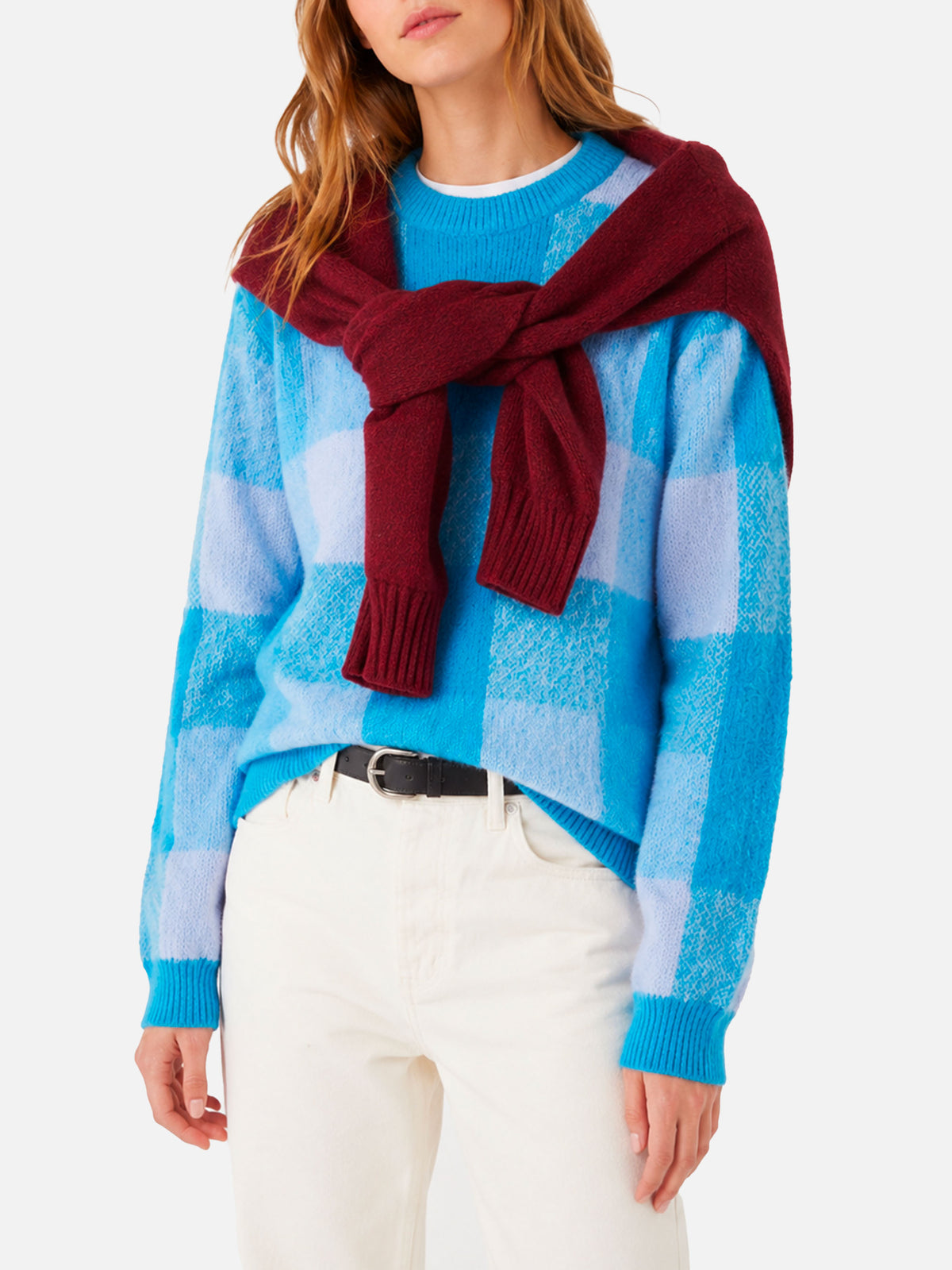Nouveau pull New Queen Soft check 