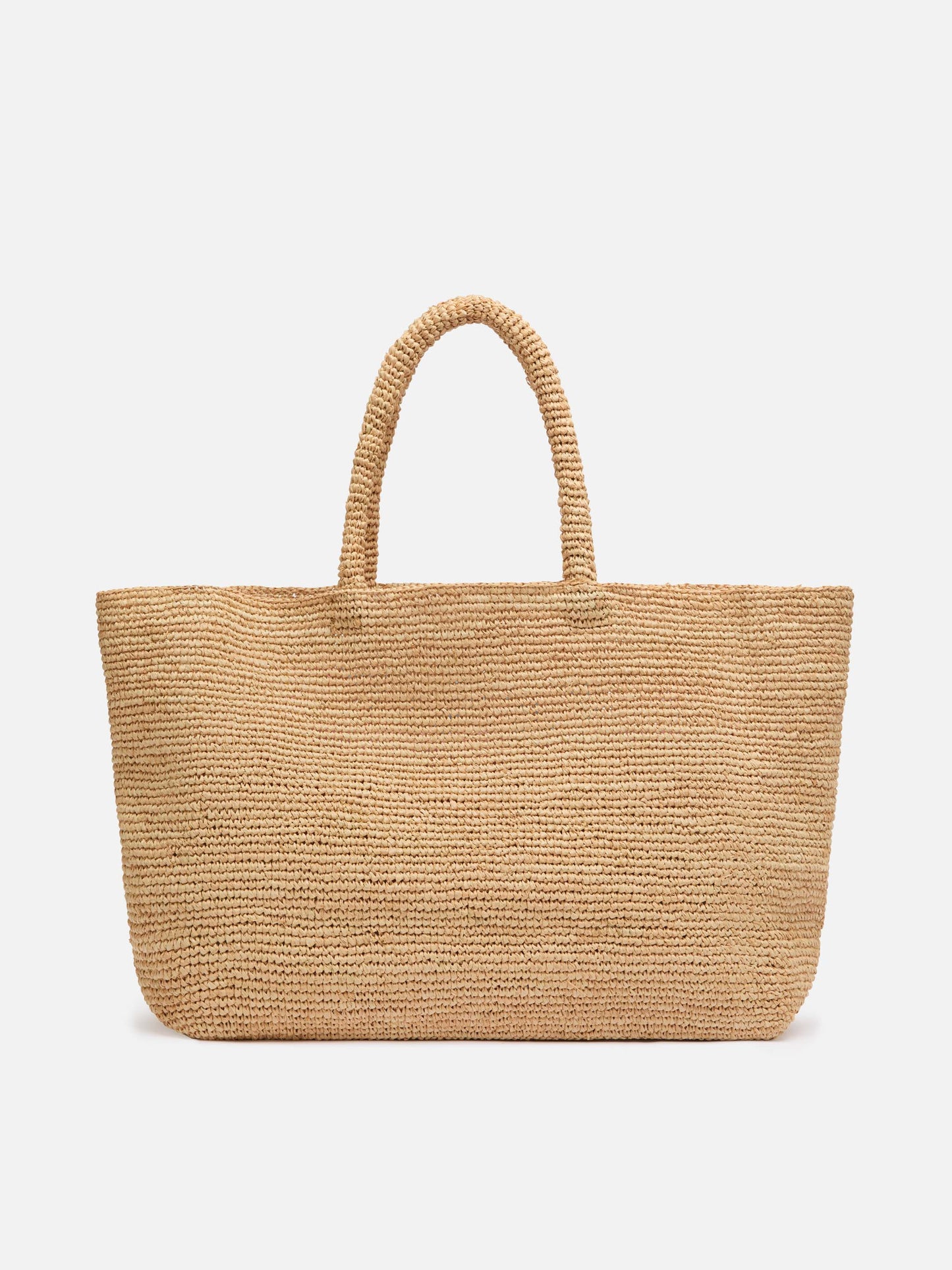 Beige Raffia Beach bag with cotton pouch and St. Tropez embroidery - MC2 Saint Barth