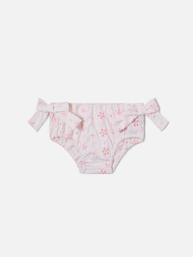 Culotte mare Rainbow in sangallo con fantasia floreale