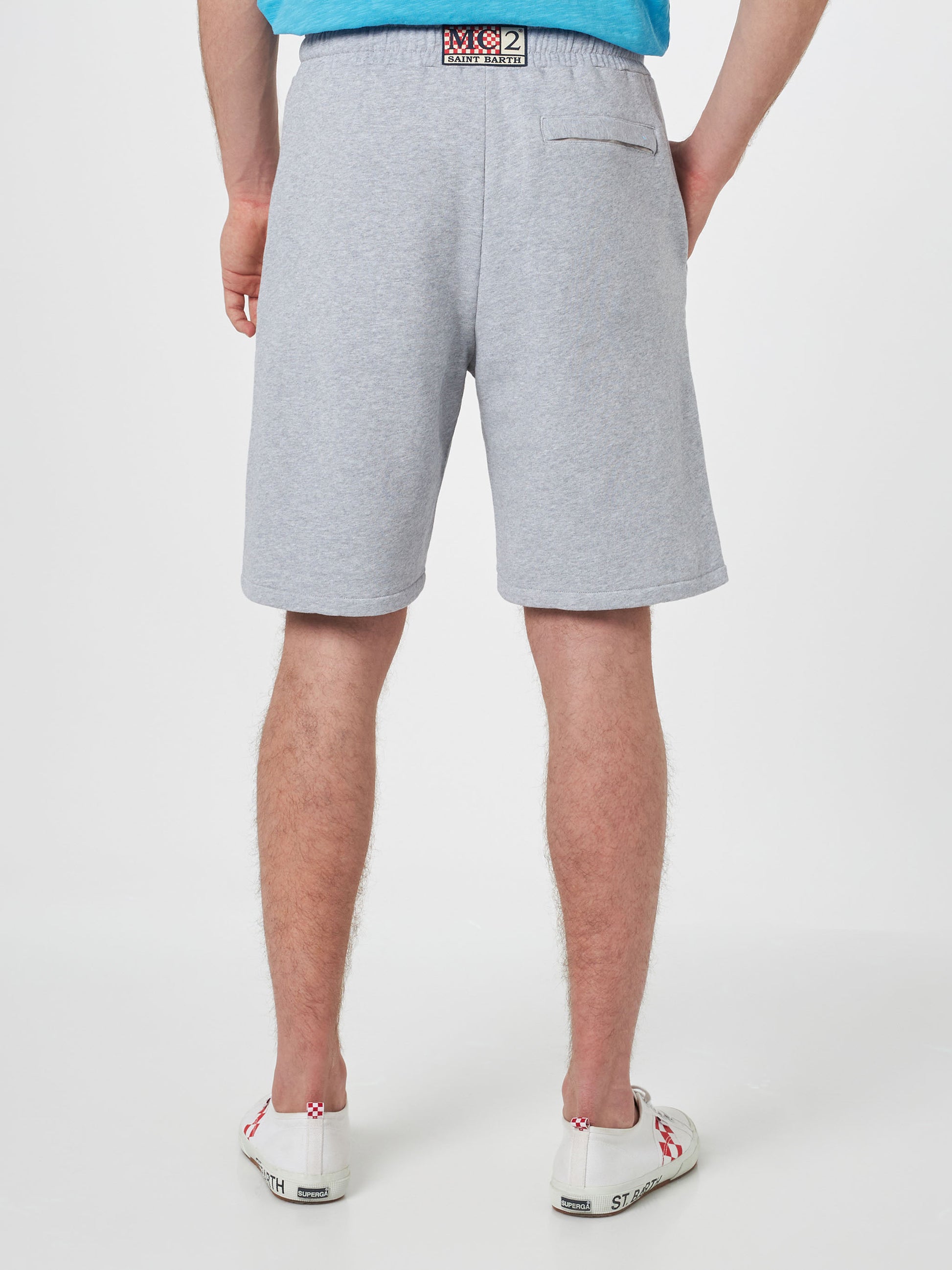 Randle grey cotton fleece Bermuda shorts - MC2 Saint Barth