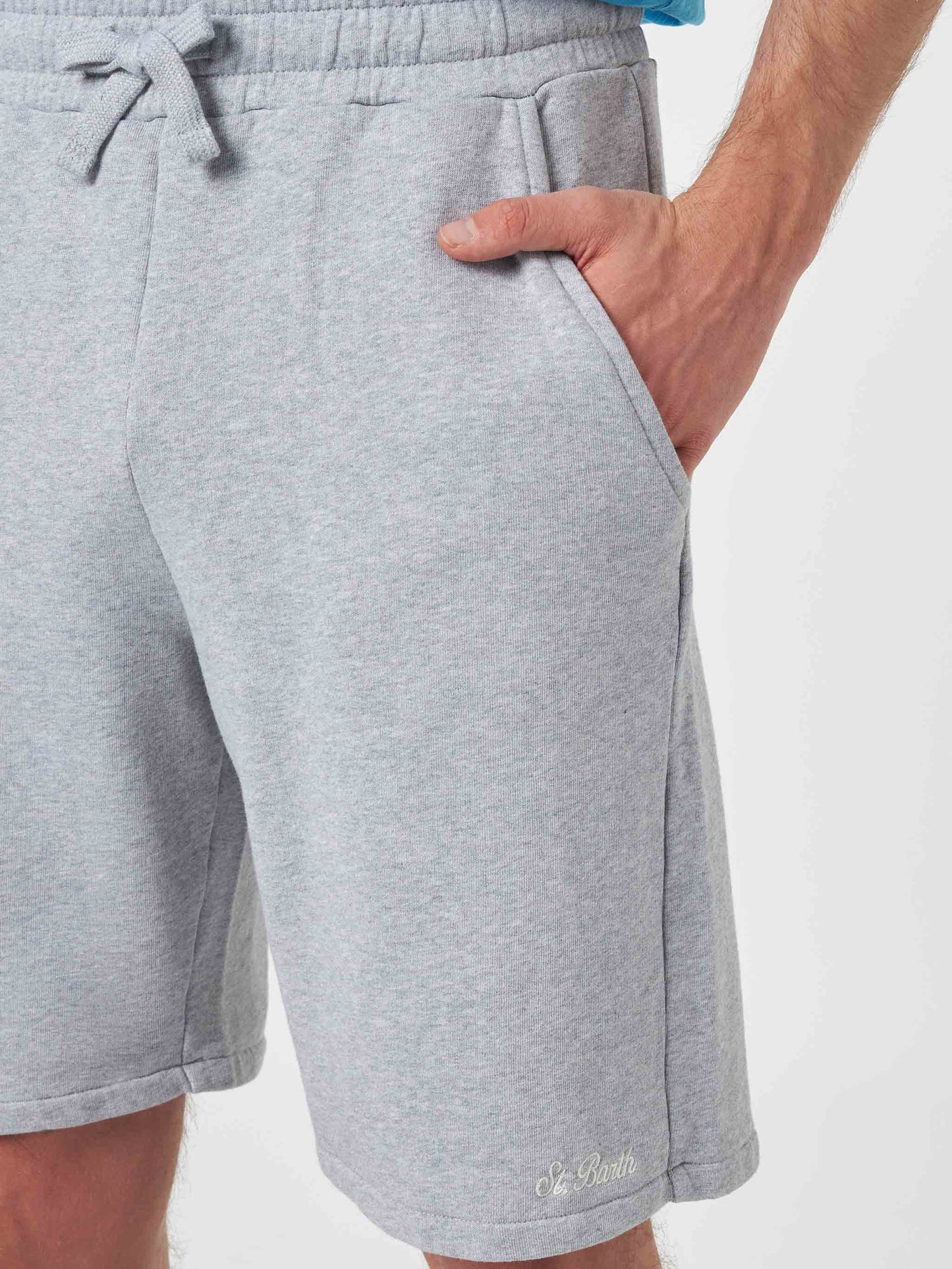 Randle grey cotton fleece Bermuda shorts - MC2 Saint Barth
