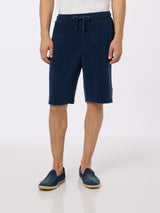 Bermuda da uomo in spugna blu navy Rande Sponge