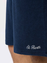 Bermuda da uomo in spugna blu navy Rande Sponge