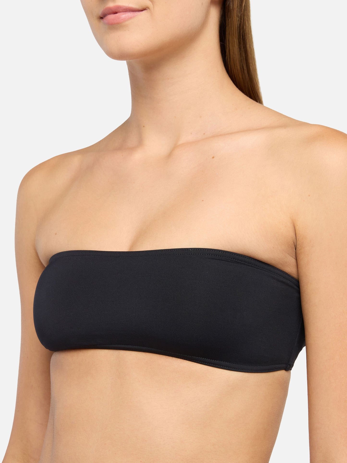 Maia high-waist black swim briefs - Rebby black bandeau top
