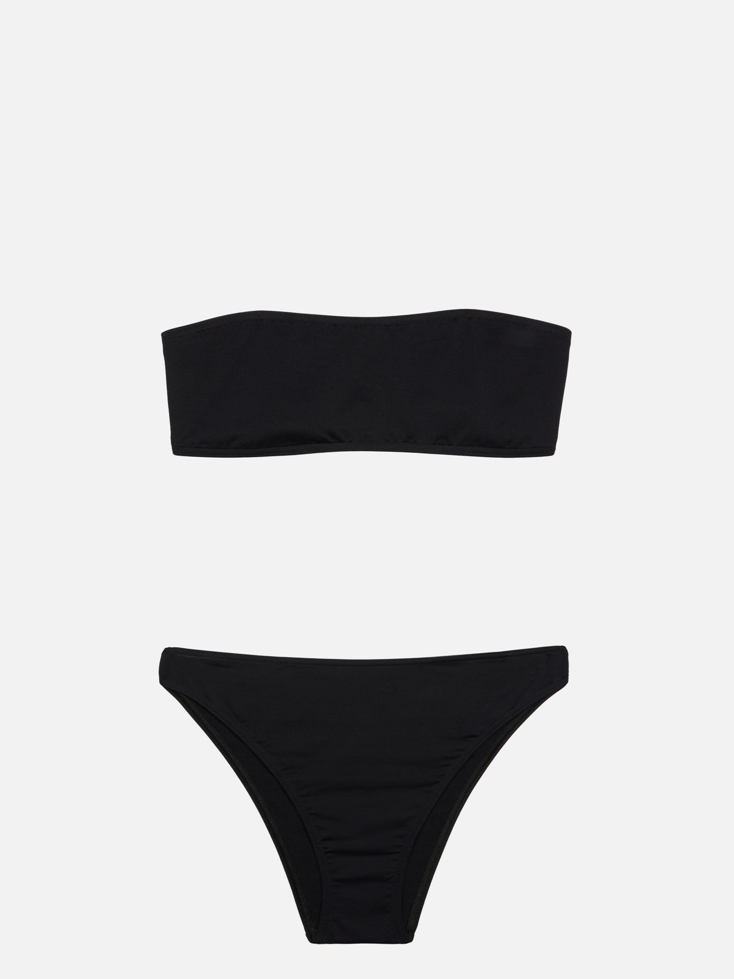 Maia high-waist black swim briefs - Rebby black bandeau top