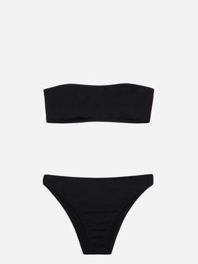 Maia high-waist black swim briefs - Rebby black bandeau top