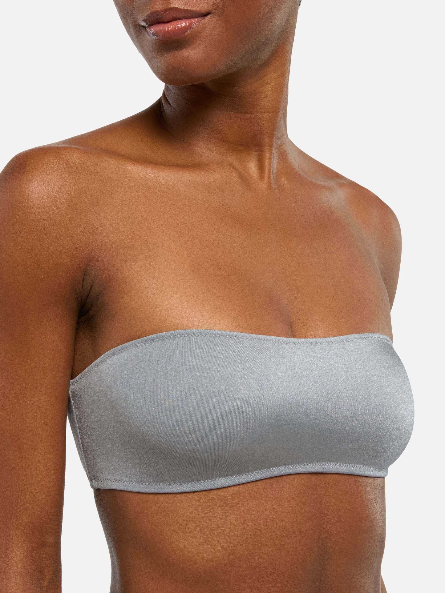 Bandeau bikini Rebby Marielle in shimmer grey