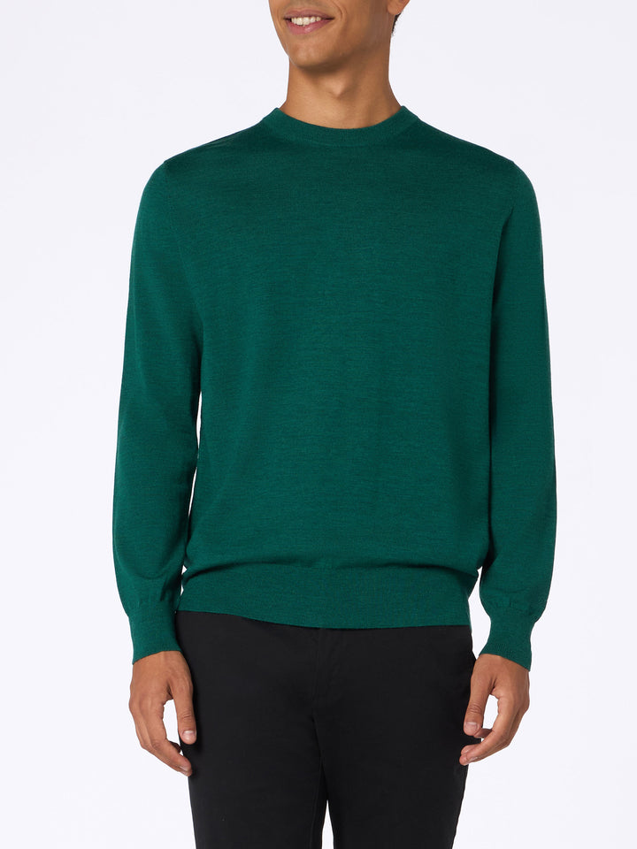 Man Regent british green merino wool sweater - MC2 Saint Barth