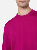 Man Regent peony merino wool sweater