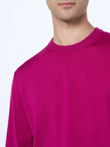 Man Regent peony merino wool sweater