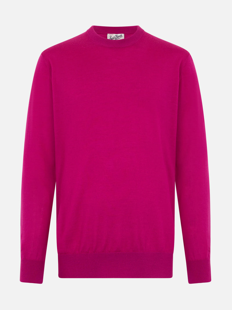 Man Regent peony merino wool sweater