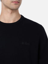 Man black cashmere blend crewneck sweater Regent