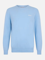 Man light blue lambswool sweater Regent