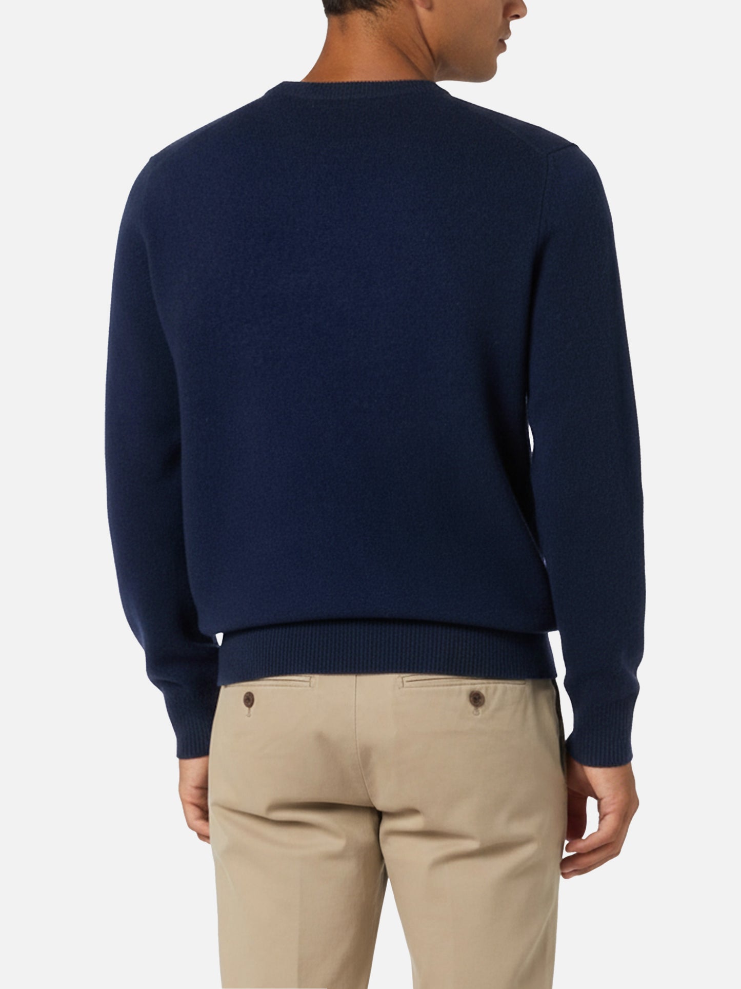Man navy blue lambswool sweater Regent