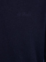 Man navy blue V neck cashmere blend sweater Regent