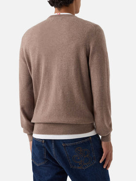 Sudadera con cuello redondo Regent en camel 