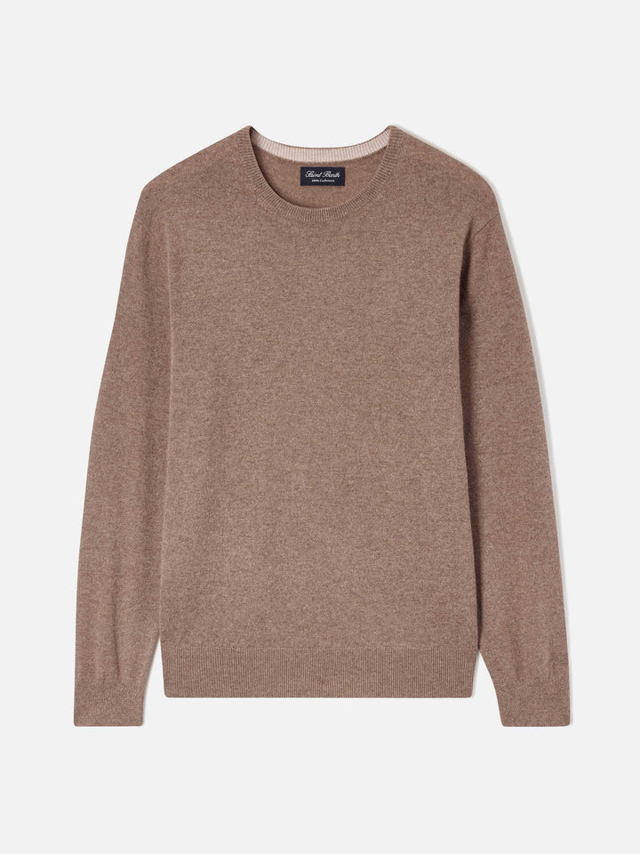 Sudadera con cuello redondo Regent en camel 