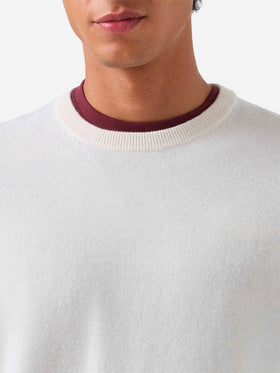 Crewneck Regent aus weißem Kaschmir 