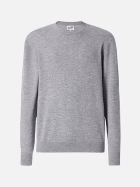 Maglione Regent in 100% CASHMERE grigio melange
