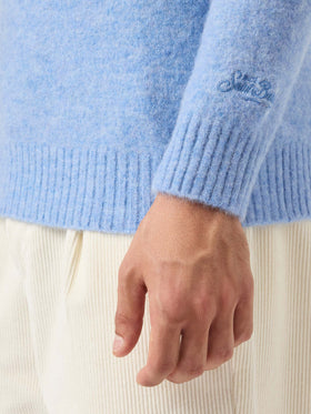 Maglione Regent in alpaca stretch azzurro chiaro