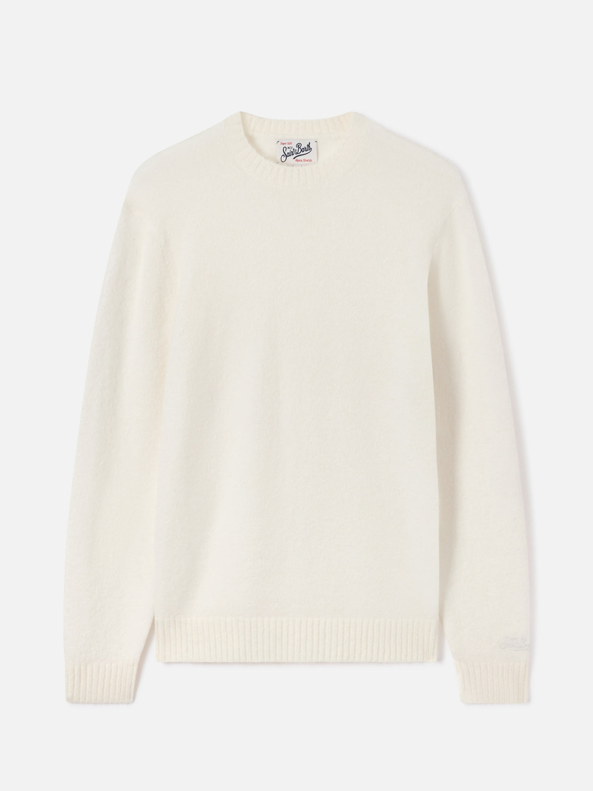 Off white Regent Rundhals-Pullover aus Alpaka-Mischung 