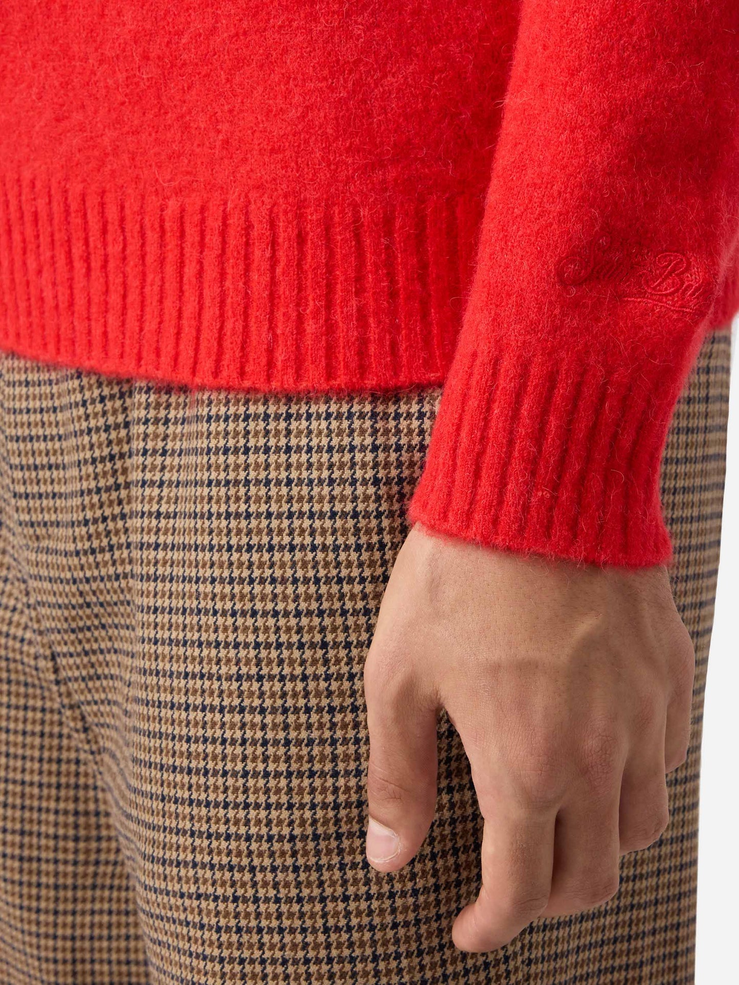 Maglione Regent in alpaca stretch rosso
