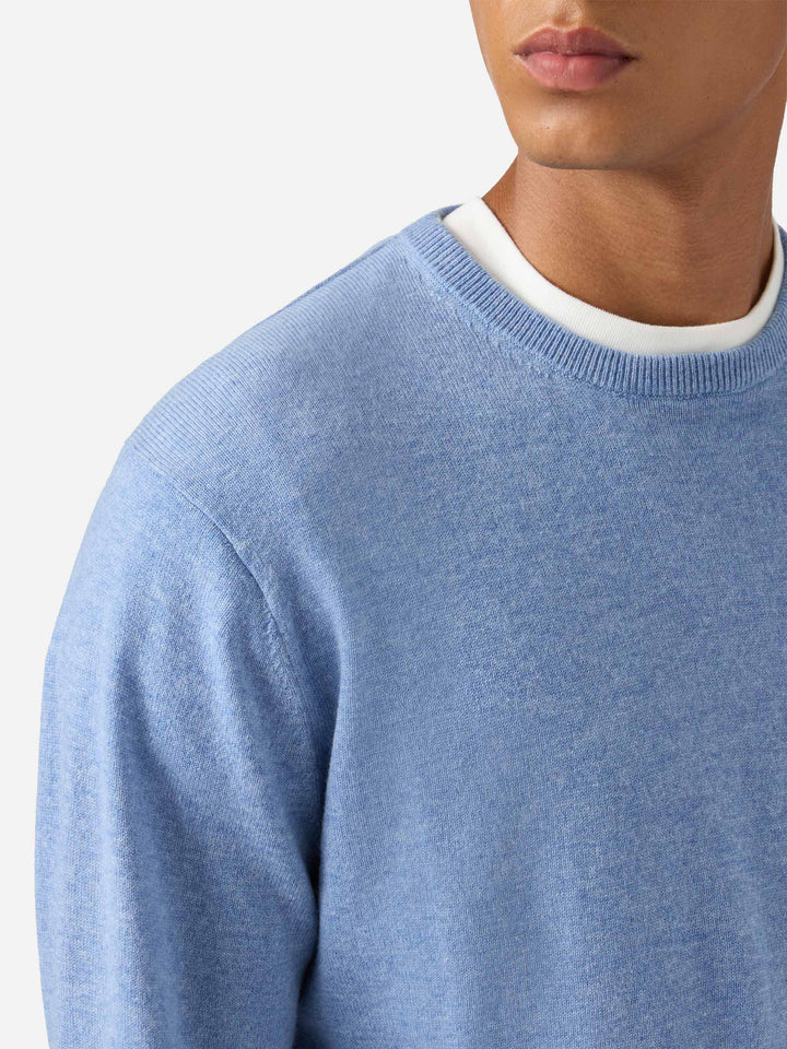 Regent wool-cashmere sweater in powder blue