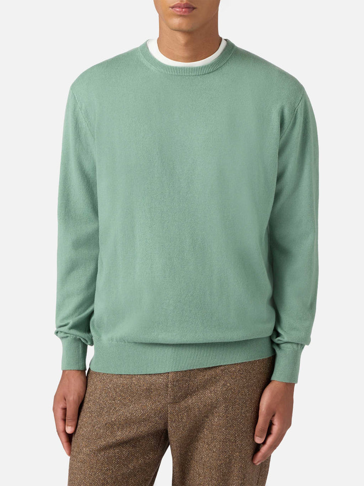 Regent wool-cashmere sweater in sage green
