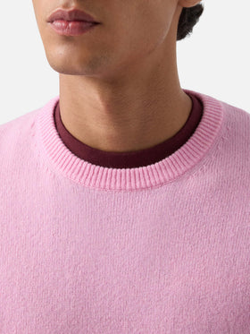 Pink Regent Rundhalspullover aus Lammwolle 