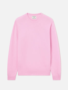 Pink Regent Rundhalspullover aus Lammwolle 