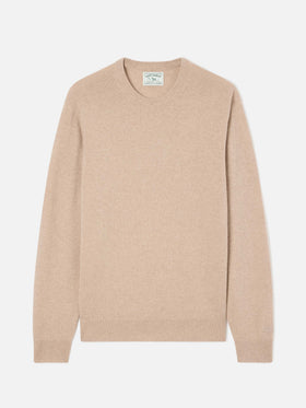 Beige Regent lambswool crewneck