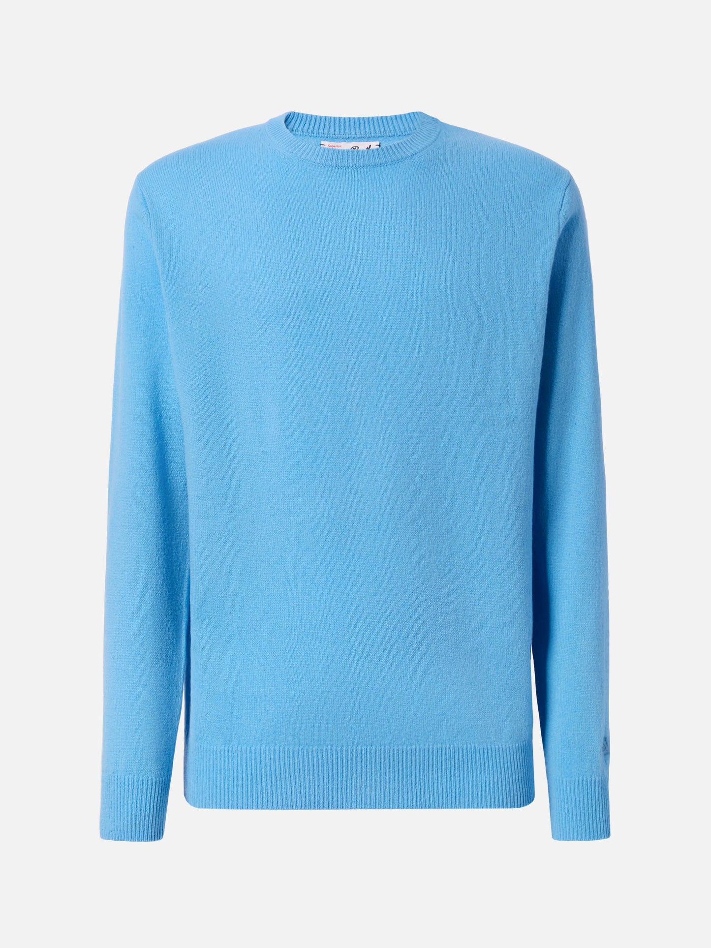 Maglione Regent in lambswool azzurro polvere