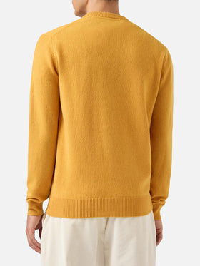 Maglione Regent in lambswool giallo ocra