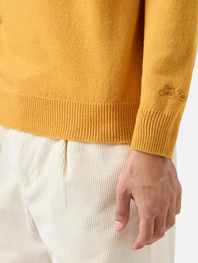 Maglione Regent in lambswool giallo ocra