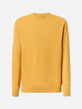 Maglione Regent in lambswool giallo ocra