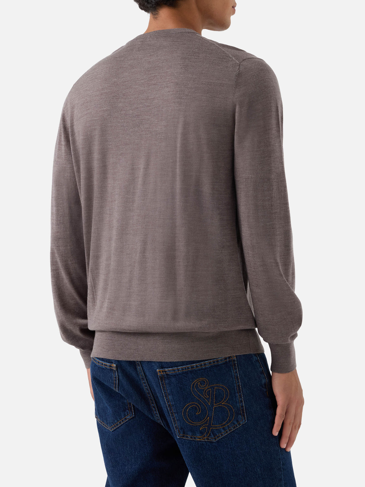 Rundhals-Regent aus camel Merino 