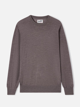 Rundhals-Regent aus camel Merino 
